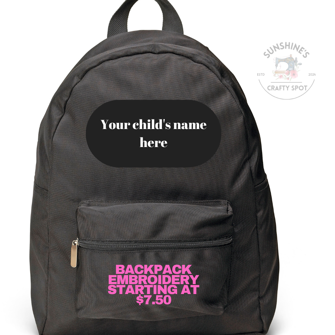Embroidered Backpacks