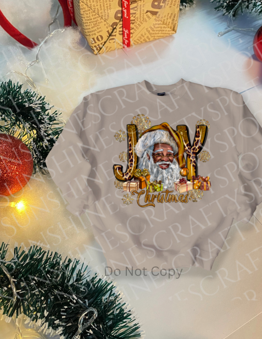 Joy Black Santa Sweatshirt