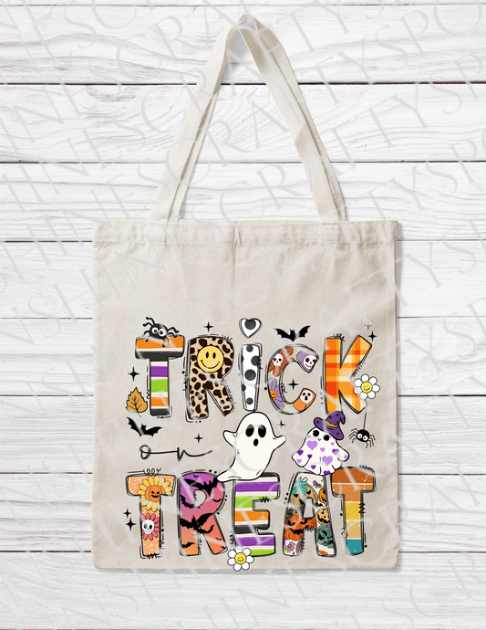 Trick Or Treat Canvas Tote Bag