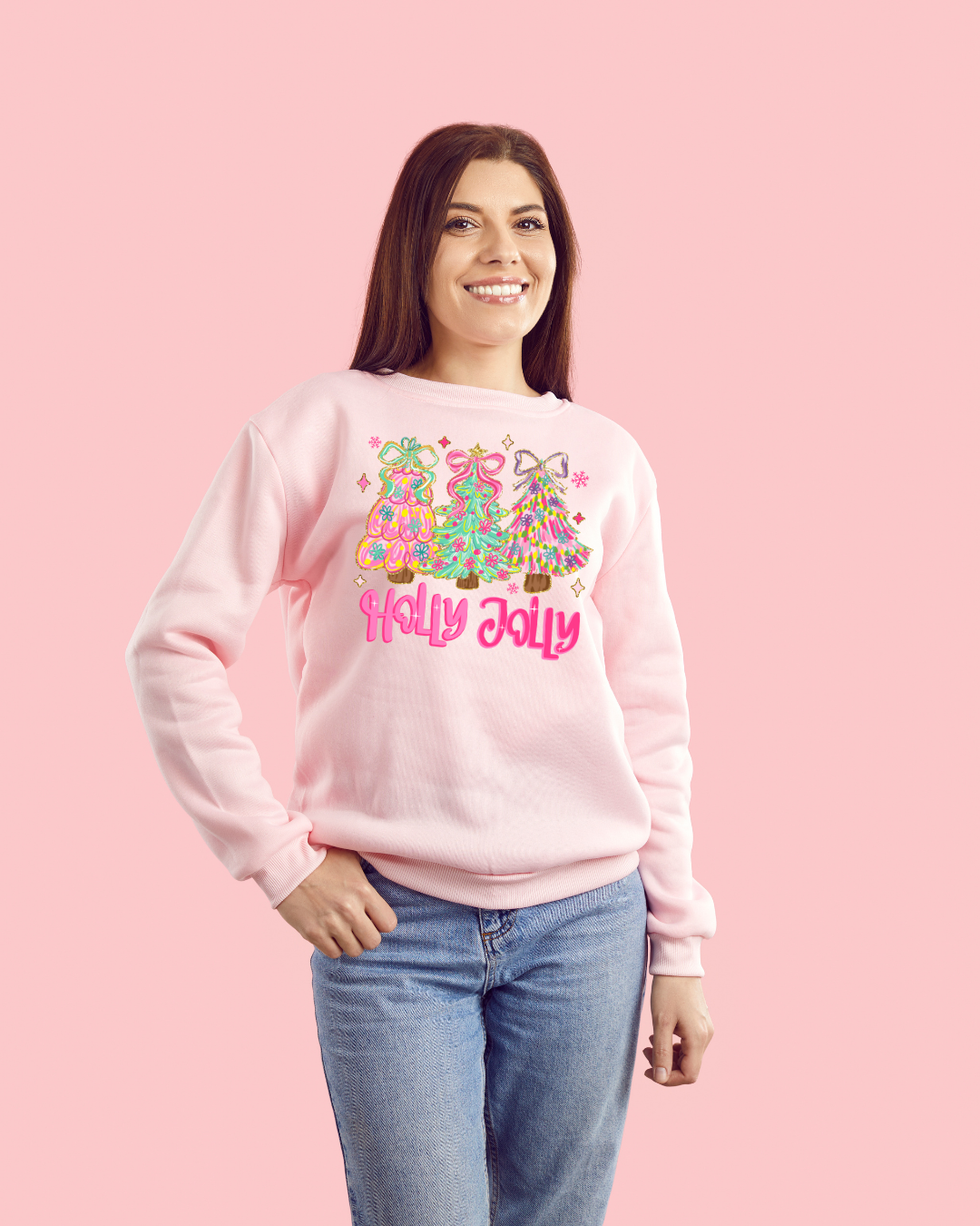 Holly Jolly Colorful Trees