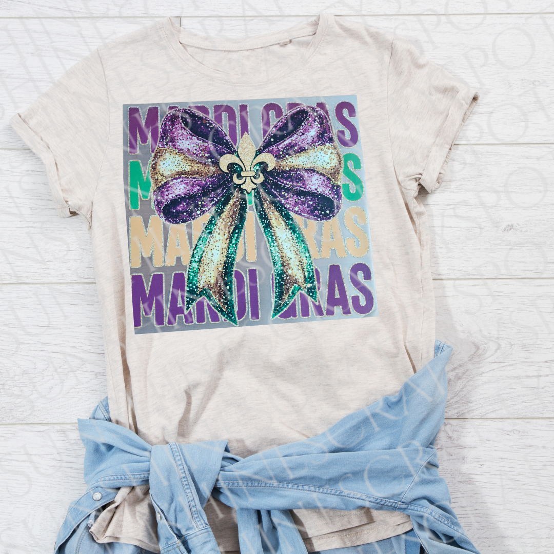 Mardi Gras Sparkle & Bow