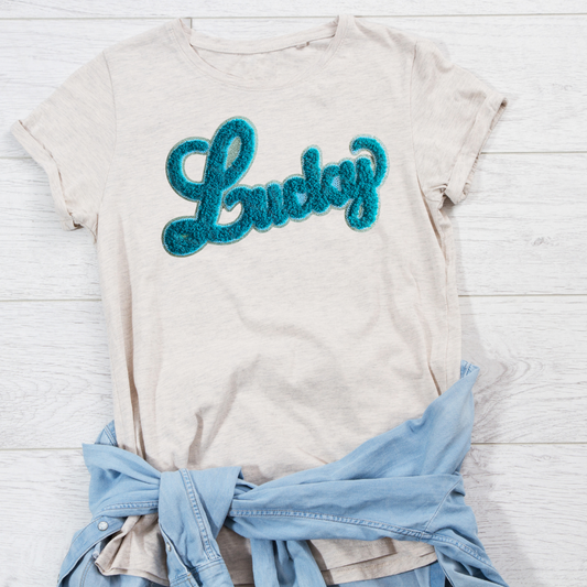 Lucky Chenille Patch Tshirt
