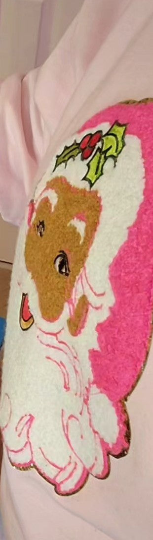 Pink Chenille Santa