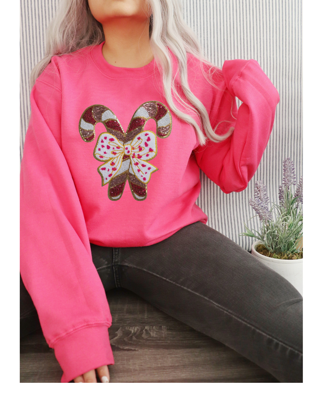 Pink Candy Cane Sparkle