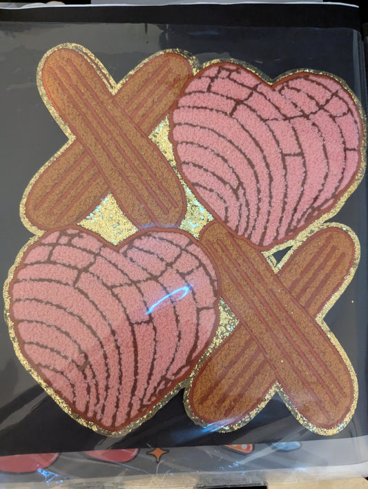 Churro Heart XO Chenille Patch Sweatshirt