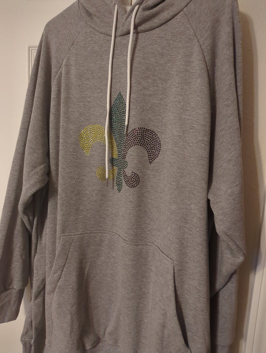 Mardi Gras Rhinestone Sweatshirt